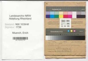 Entnazifizierung Erich Muench , geb. 04.09.1908 (Angestellter)