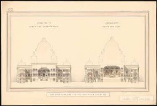 Reichstag, Berlin Zweiter Wettbewerb: Querschnitt Treppenhaus und Saal 1:200
