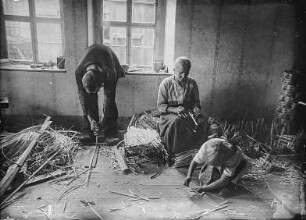 Spankorbflechterei, Lauter, Erzgebirge, 1930