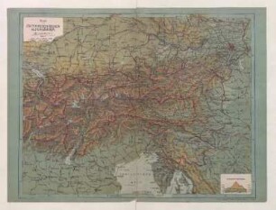 Karte der Österreichischen Alpenländer