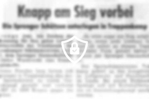 Knapp am Sieg vorbei