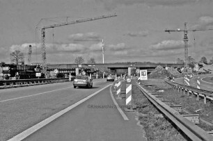 Bundesautobahn 1: Kreuz Hamburg-Ost: Baustelle: Neubau der Brückenüberführung der Bundesautobahn 24