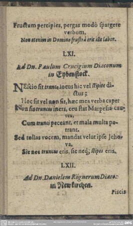 LXI. Ad Dn. Paulum Crucigium