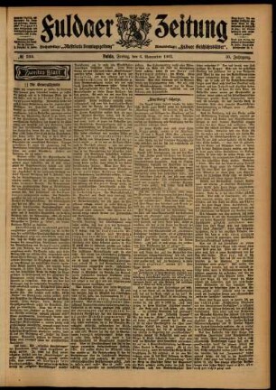 Zweite Ausgabe vom Freitag, den 06. November 1903.