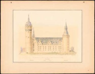 Schlosskirche, Wittenberg: Ansicht Schlosskirche, Schloss-Kaserne, Schlossturm