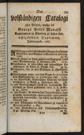 735-794, Achtzehentes Suplement