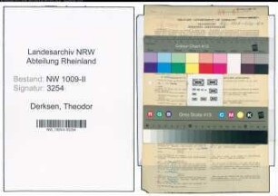 Entnazifizierung Theodor Derksen , geb. 20.03.1885 (Schreiner)