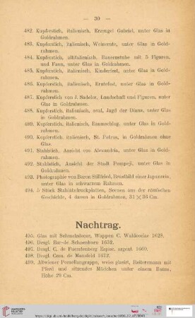 Nachtrag (Nr. 495 - 514)