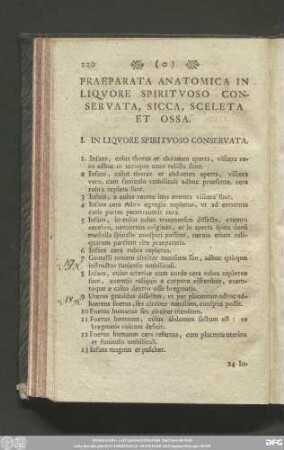 Praeparata Anatomica In Liquore Spirituoso Conservata, Sicca, Sceleta Et Ossa.