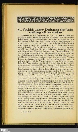§ 7. Vergleich anderer Erhebungen über Volksernährung mit den unsrigen