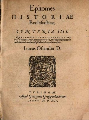 Epitomes historiae ecclesiasticae Centuriae decimae sextae, [3]