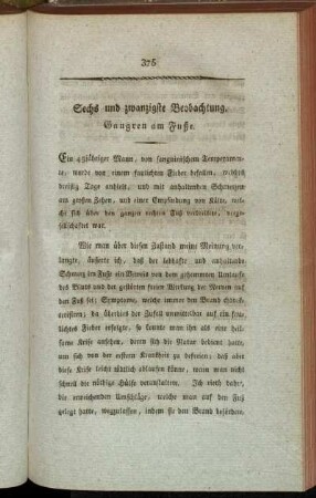 Sechs und zwanzigste Beobachtung. Gangren am Fuße.