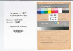 Entnazifizierung Wilhelm Beermann, geb. 19.09.1913 (Bergmann)