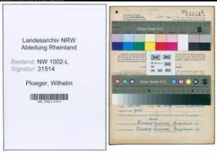 Entnazifizierung Wilhelm Ploeger , geb. 15.06.1903 (Arbeiter)