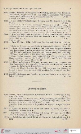 Autographen (Nr. 4004 - 4018)