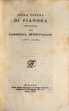 Della guerra di Fiandra, 1