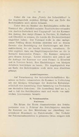 II. Verkehrsanstalten.