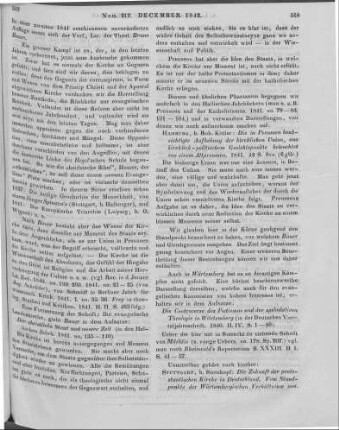 Die in Preussen beabsichtigte Aufhebung der kirchlichen Union. Aus kirchlich-politischem Gesichtspunkte beleuchtet von einem Altpreussen. Hamburg: Kittler 1841