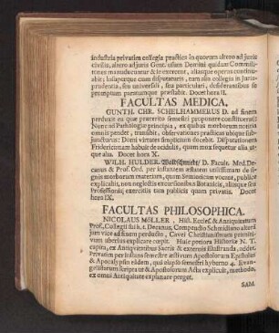 Facultas Philosophica.