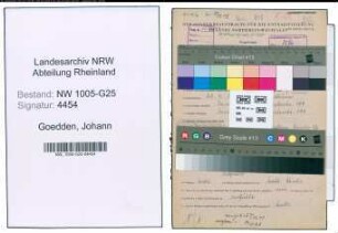 Entnazifizierung Johann Goedden , geb. 25.09.1915 (Kaufmann)