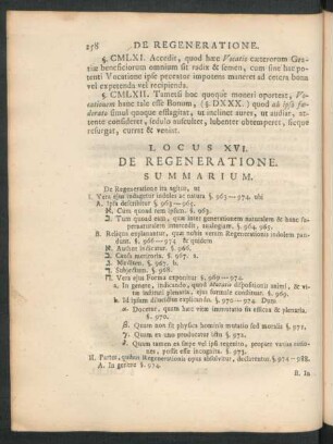 Locus XVI. De Regeneratione
