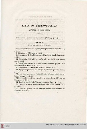 Table de l’introduction a l’étude des vases peints
