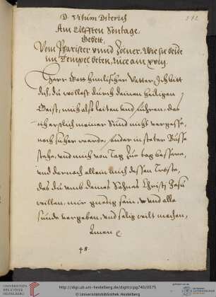 Gebete am elften Sonntag nach Trinitatis