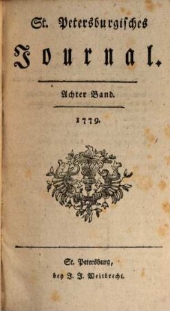 St.-Petersburgisches Journal. 8. 1779