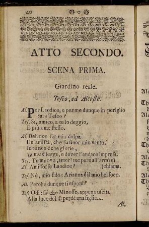 Atto Secondo. = Zweyte Abhandlung.