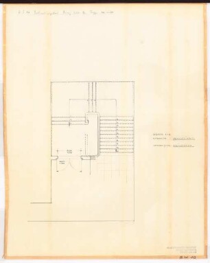 Reichsluftfahrtministerium, Berlin: Verbindungsbau: Treppe Grundriss 1:50