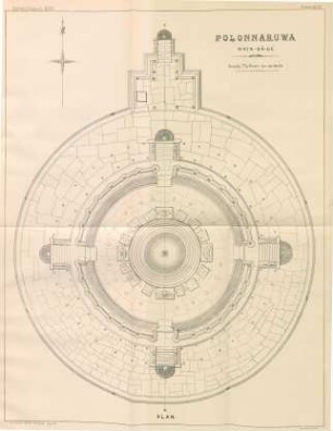 Plate XII'A'. Polonnaruwa. Wata-Da-Ge. Plan