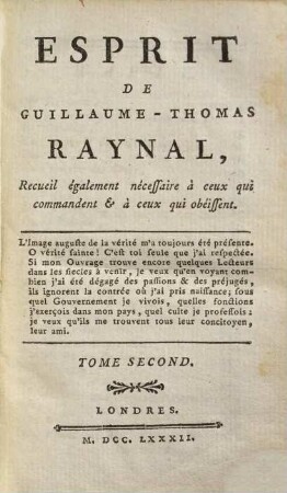 Esprit de Guillaume-Thomas Raynal. 2