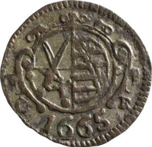 Münze, Pfennig, 1665