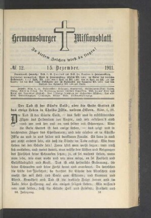 N° 12. 15. Dezember 1911