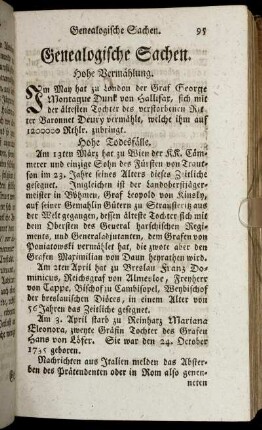 Genealogische Sachen.