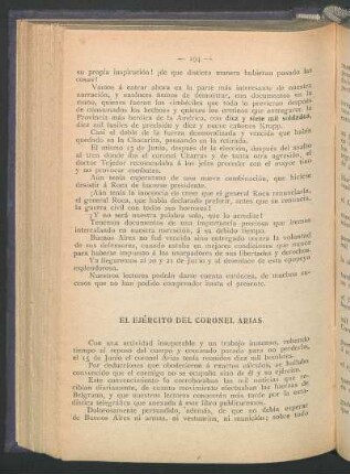 El ejército del coronel Arias.