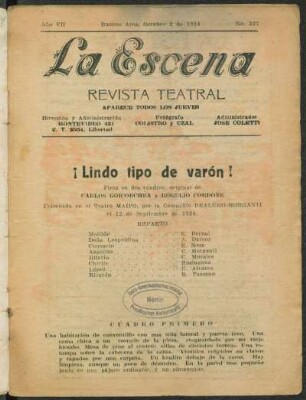 ¡Lindo tipo de varón! : pieza en dos cuadros