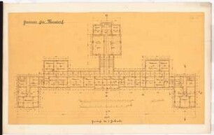 Lehrerseminar, Wunstorf: 2. Entwurf: Grundriss 1. OG