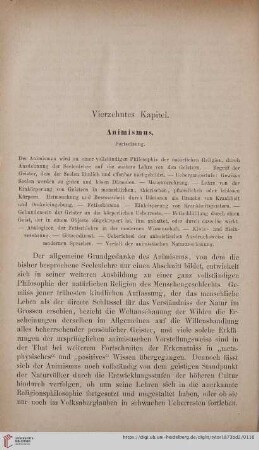 Vierzehntes Kapitel: Animismus. Fortsetzung