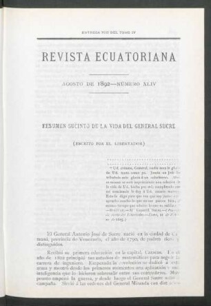 Agosto de 1892 - Número XLIV