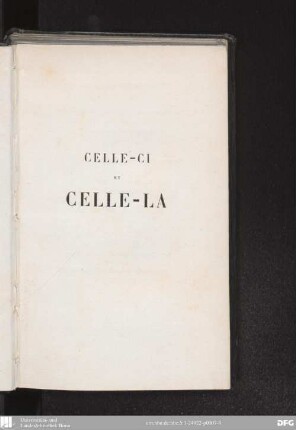 Celle-ci et celle-là