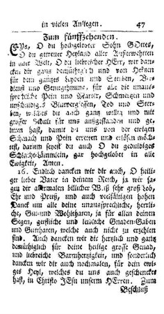 Zum fünffzehenden.