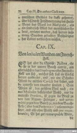 Cap. IX. Von lethalen Wunden am Zwerch-Fell