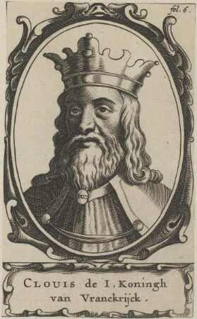Bildnis des Chlouis I., König des Fränkischen Reiches