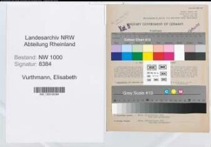 Entnazifizierung Elisabeth Vurthmann, geb. 06.07.1907 (Aerztin)