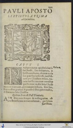 PAULI APOSTOLI EPISTOLA PRIMA ad Corinthios