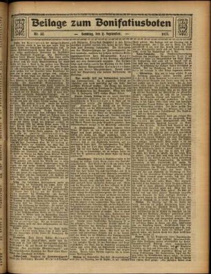 Zweite Ausgabe vom Sonntag, den 11. September 1927.