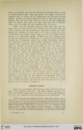 Goethes Lyrik, [1]
