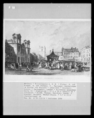 Wanderungen im Norden von England, Band 1 — Bildseite gegenüber Seite 50 — Morpeth, Market-Place.