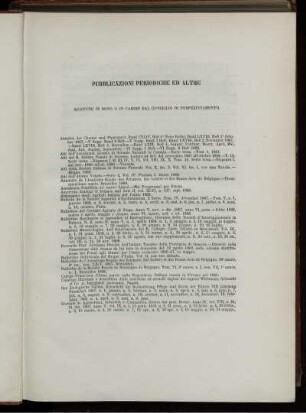 Pubblicazioni Periodiche Ed Altre
